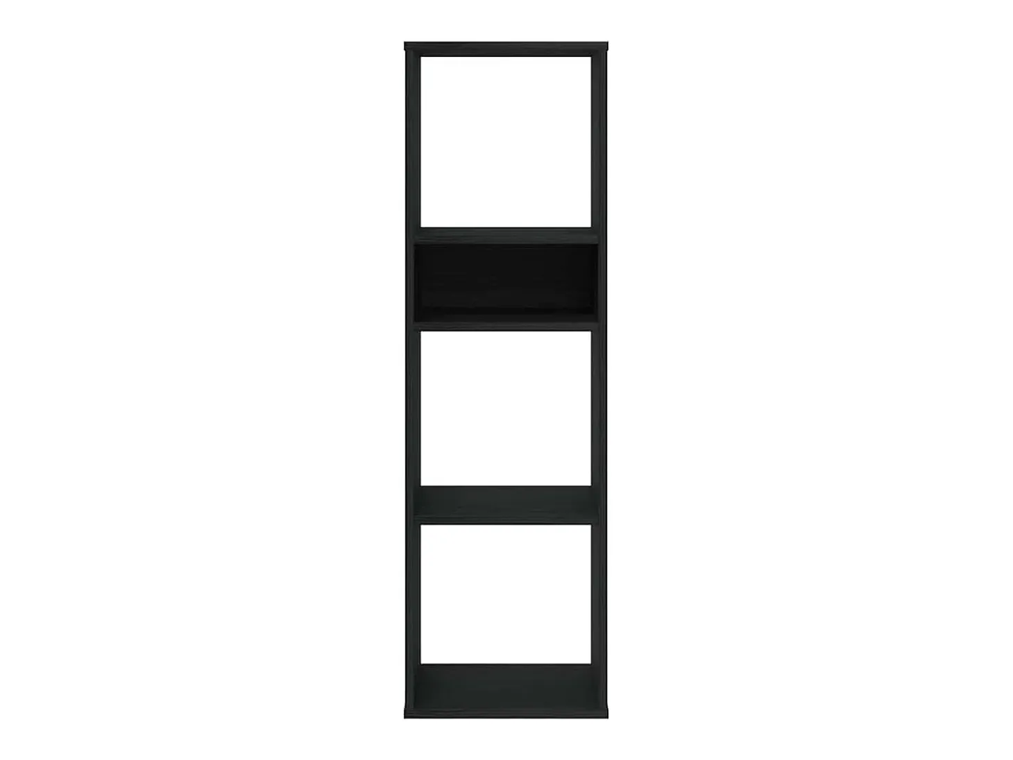 Estantería de madera contrachapada negra 34x31x112 cm