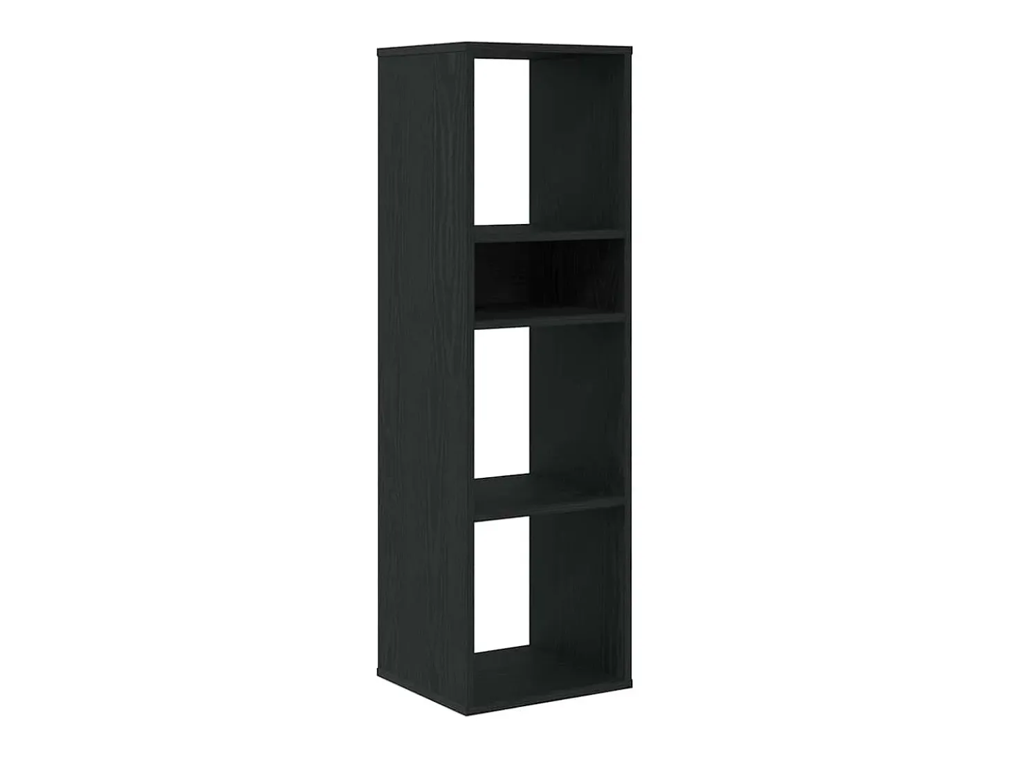 Estantería de madera contrachapada negra 34x31x112 cm