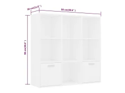 Estantería de madera contrachapada blanco 98x30x98 cm