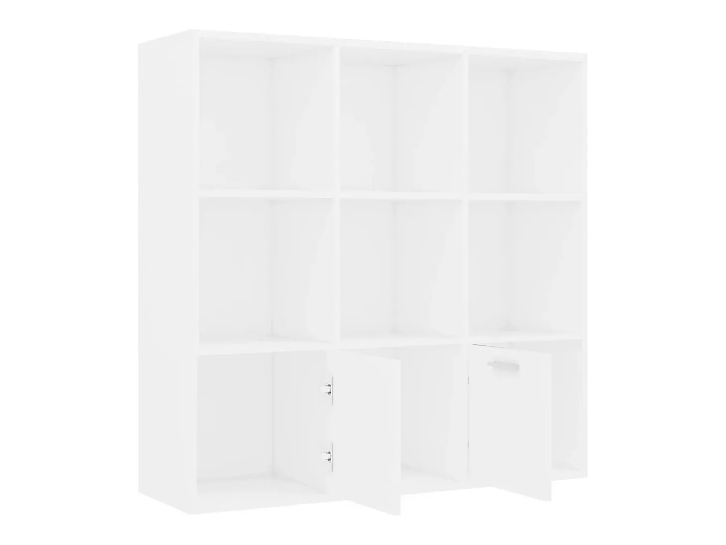 Estantería de madera contrachapada blanco 98x30x98 cm