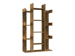 Estantería de madera contrachapada roble ahumado 86x25,5x140 cm