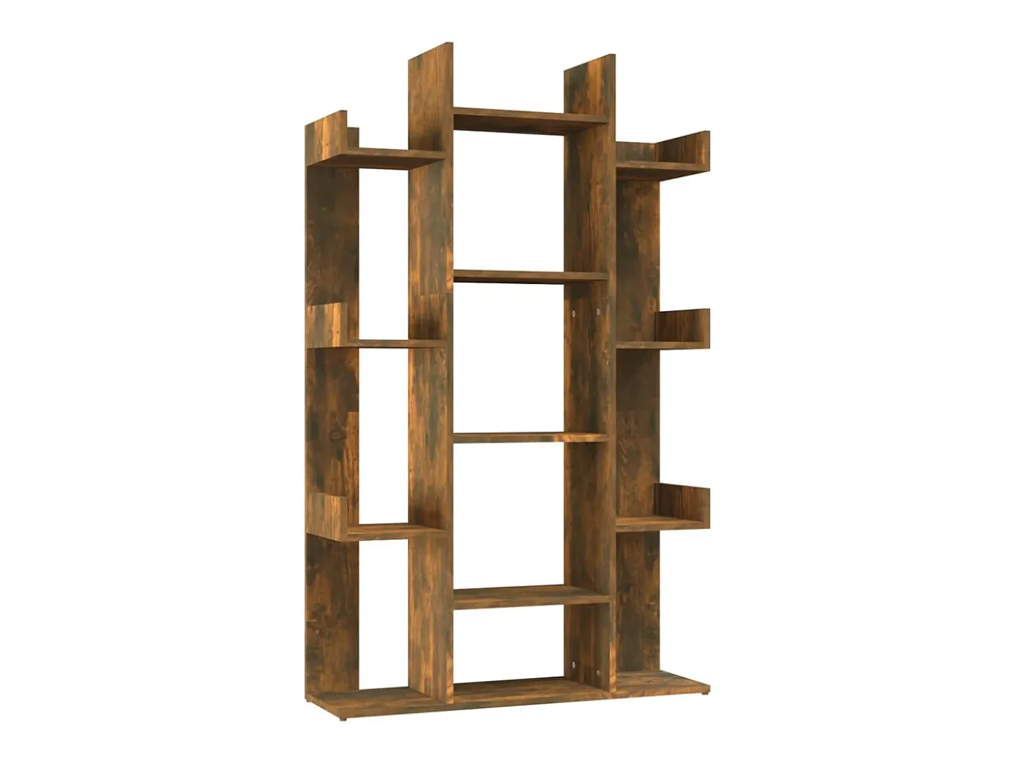 Estantería de madera contrachapada roble ahumado 86x25,5x140 cm