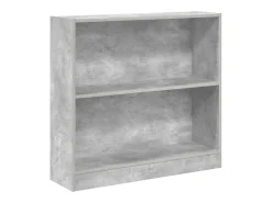 Estantería de madera contrachapada gris hormigón 80x24x75 cm