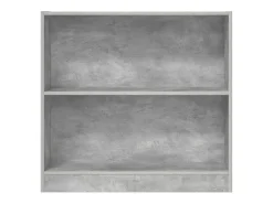 Estantería de madera contrachapada gris hormigón 80x24x75 cm