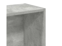 Estantería de madera contrachapada gris hormigón 80x24x75 cm