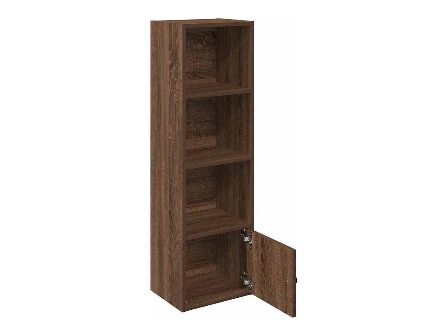 Estantería de madera de ingeniería marrón roble 31x24x102 cm