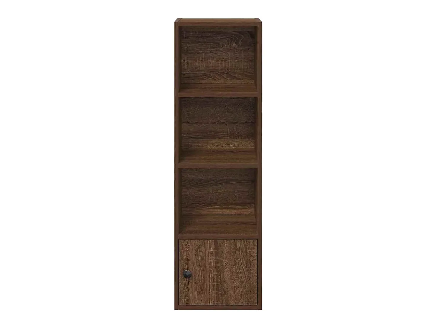 Estantería de madera de ingeniería marrón roble 31x24x102 cm