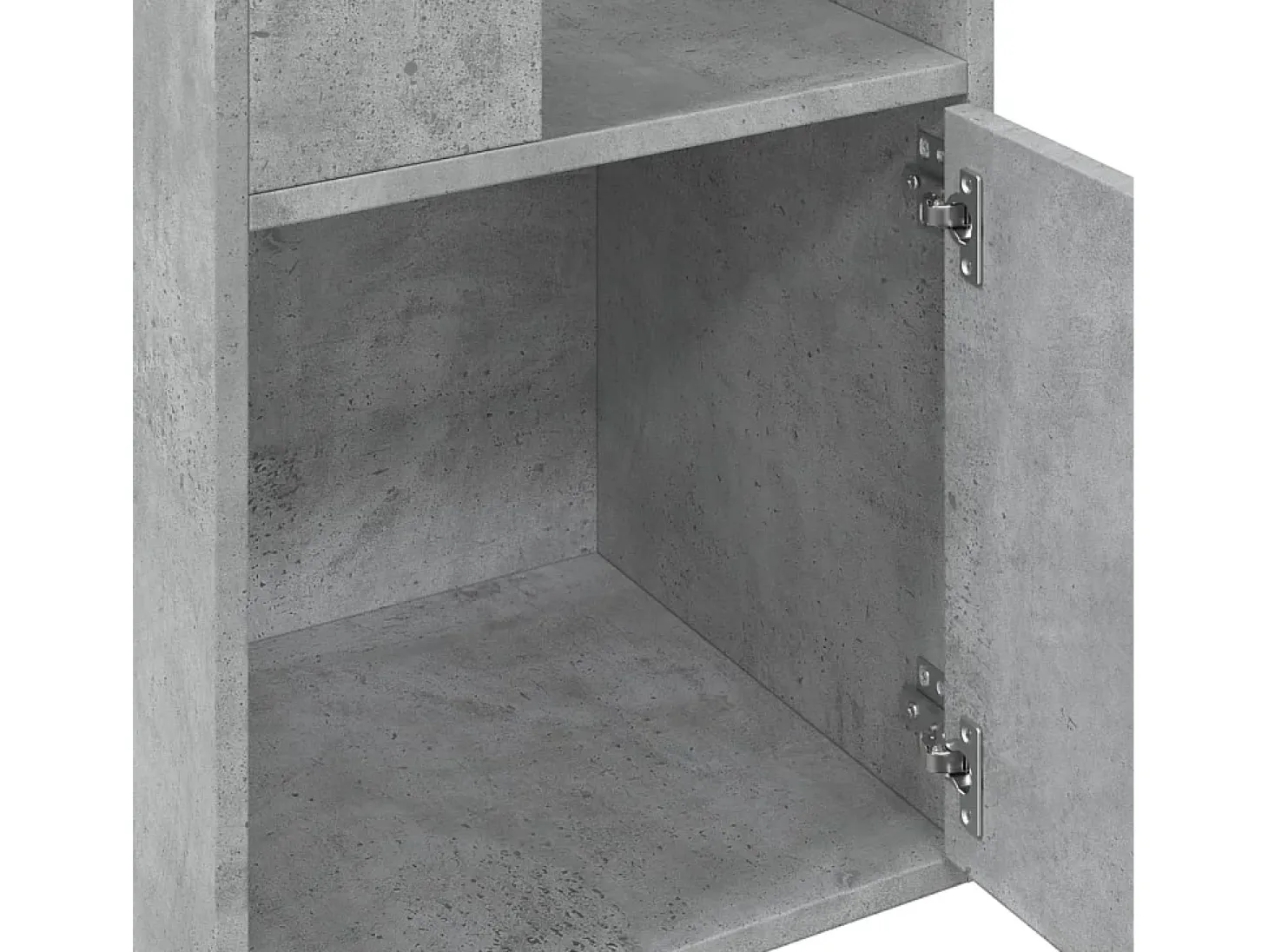 Estantería de madera de ingeniería gris hormigón 40x36x189 cm