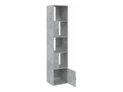 Estantería de madera de ingeniería gris hormigón 40x36x189 cm