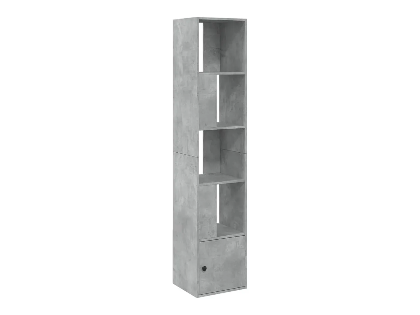 Estantería de madera de ingeniería gris hormigón 40x36x189 cm