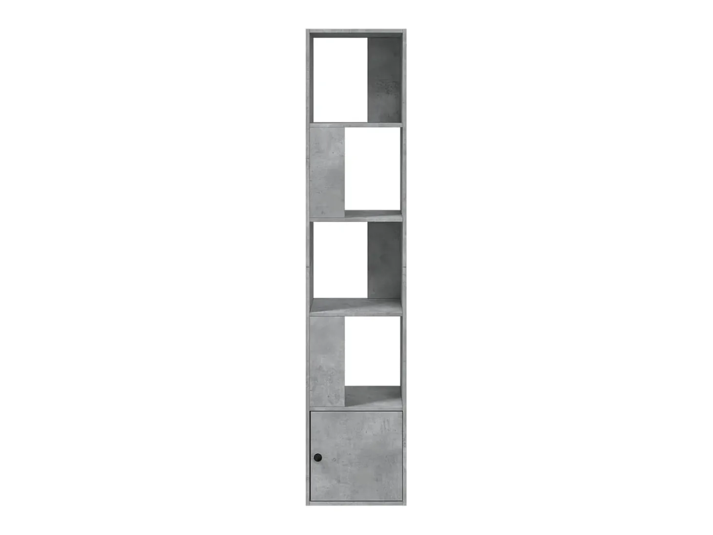 Estantería de madera de ingeniería gris hormigón 40x36x189 cm