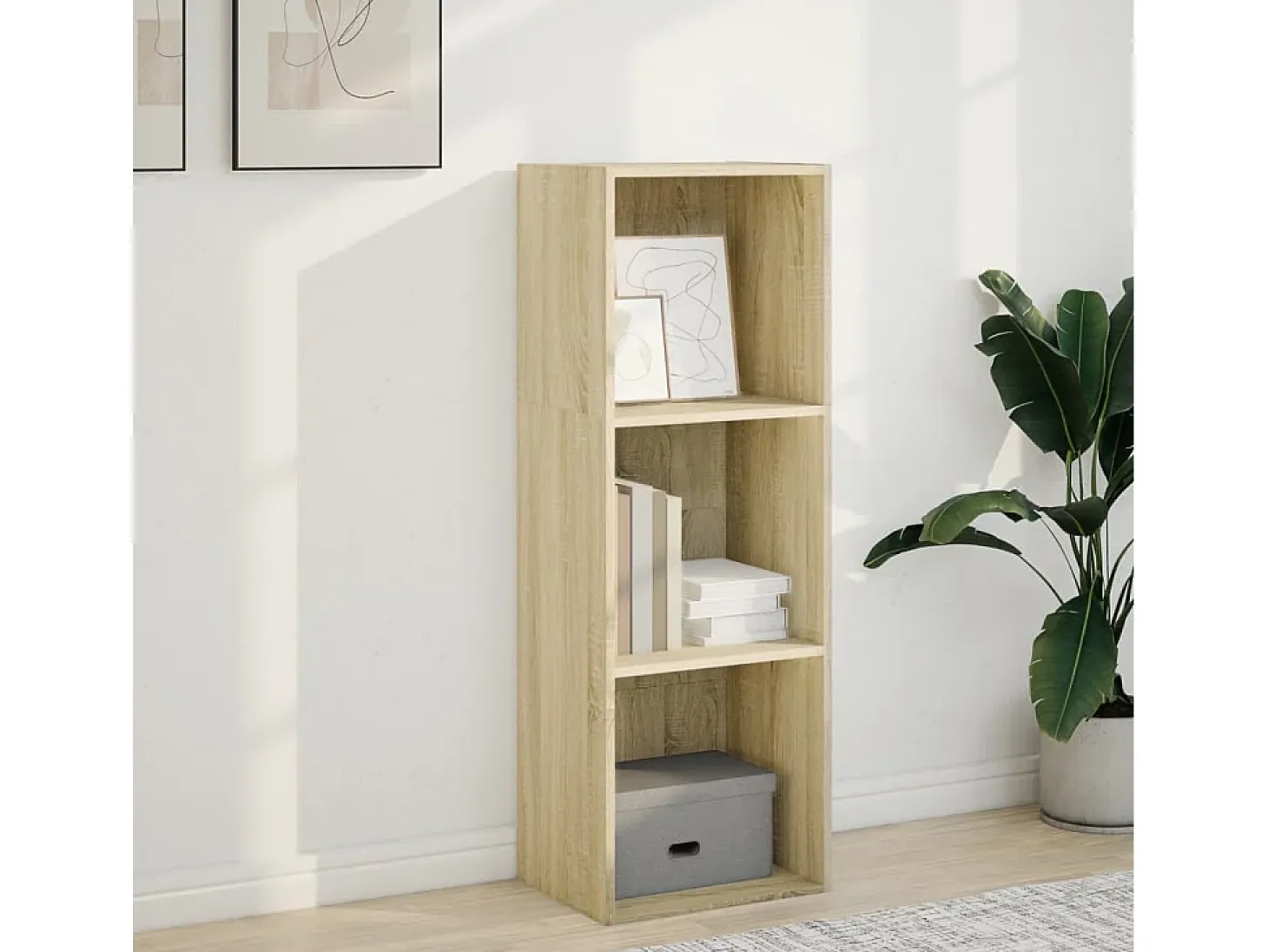 Estantería de madera de ingeniería roble Sonoma 40x30x114 cm