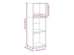 Estantería de madera de ingeniería roble Sonoma 40x30x114 cm