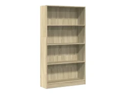Estantería de madera de ingeniería roble Sonoma 80x24x143 cm