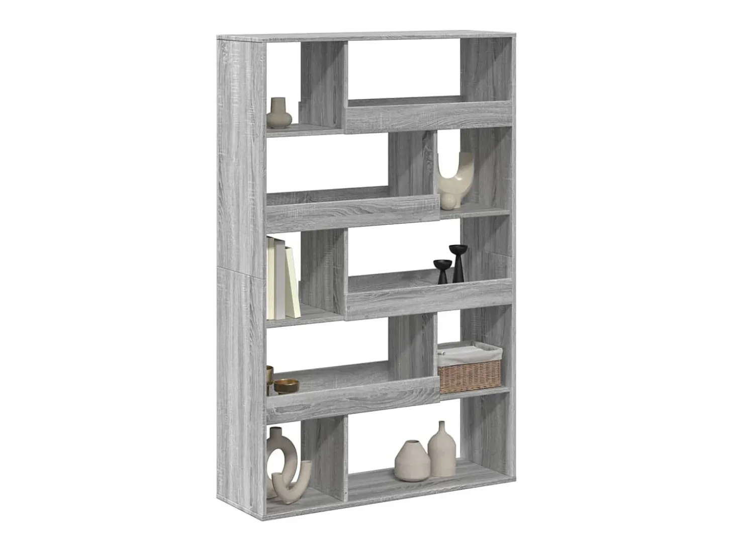 Estantería de madera de ingeniería gris Sonoma 100x33x156,5 cm