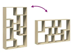 Estantería de madera de ingeniería roble Sonoma 72x20x120 cm