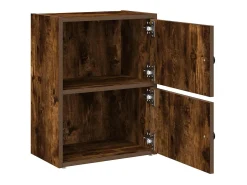 Estantería de madera de ingeniería roble ahumado 40x24x52 cm