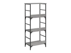 Estantería de madera de ingeniería gris Sonoma 50x33x117,5 cm