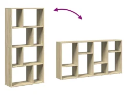 Estantería de madera de ingeniería roble Sonoma 60x20x120 cm
