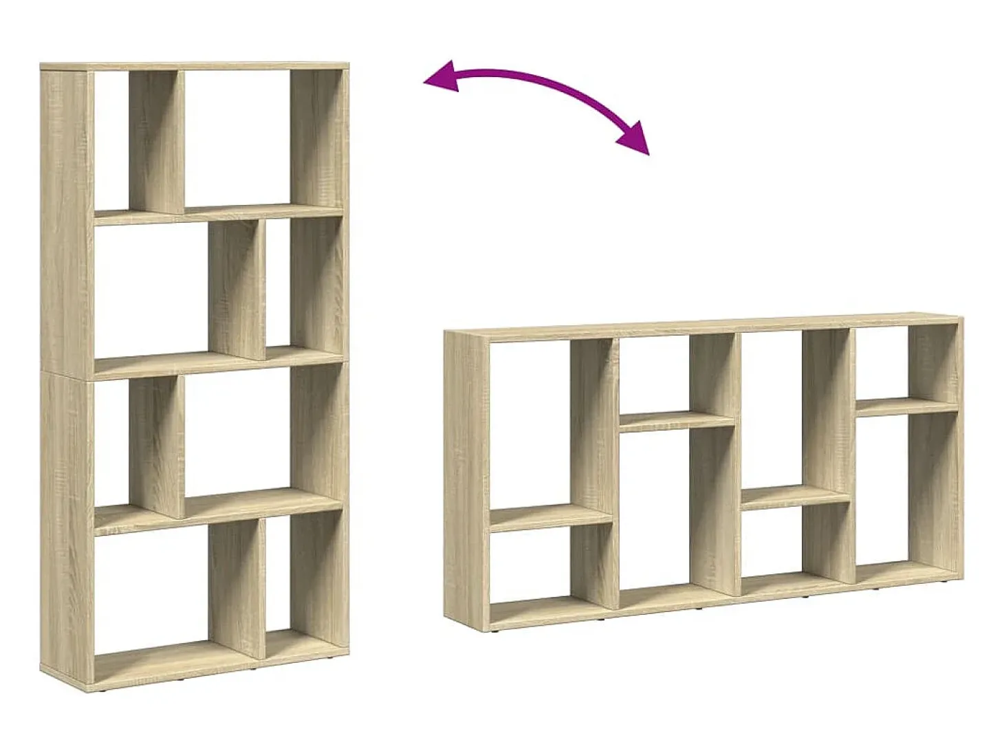 Estantería de madera de ingeniería roble Sonoma 60x20x120 cm