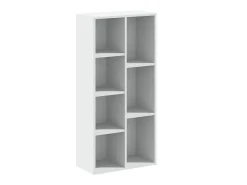 Estantería de madera de ingeniería blanca 50x25x105 cm
