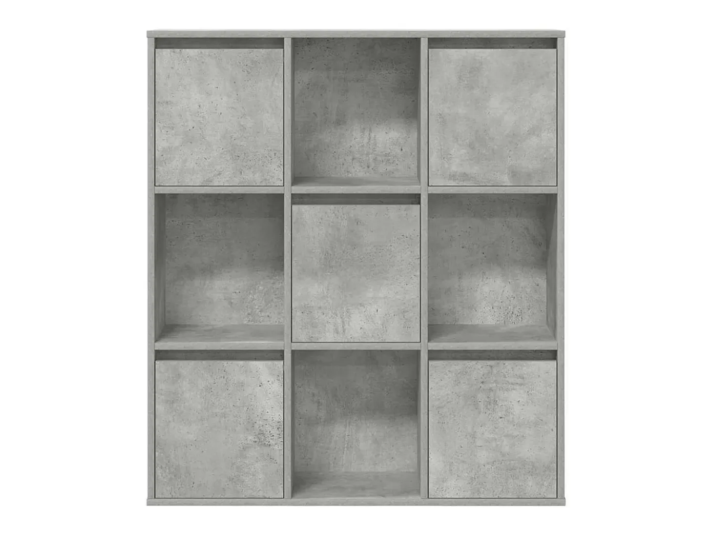 Estantería de madera de ingeniería gris hormigón 89x24x101,5 cm