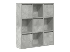 Estantería de madera de ingeniería gris hormigón 89x24x101,5 cm