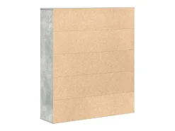 Estantería de madera de ingeniería gris hormigón 89x24x101,5 cm