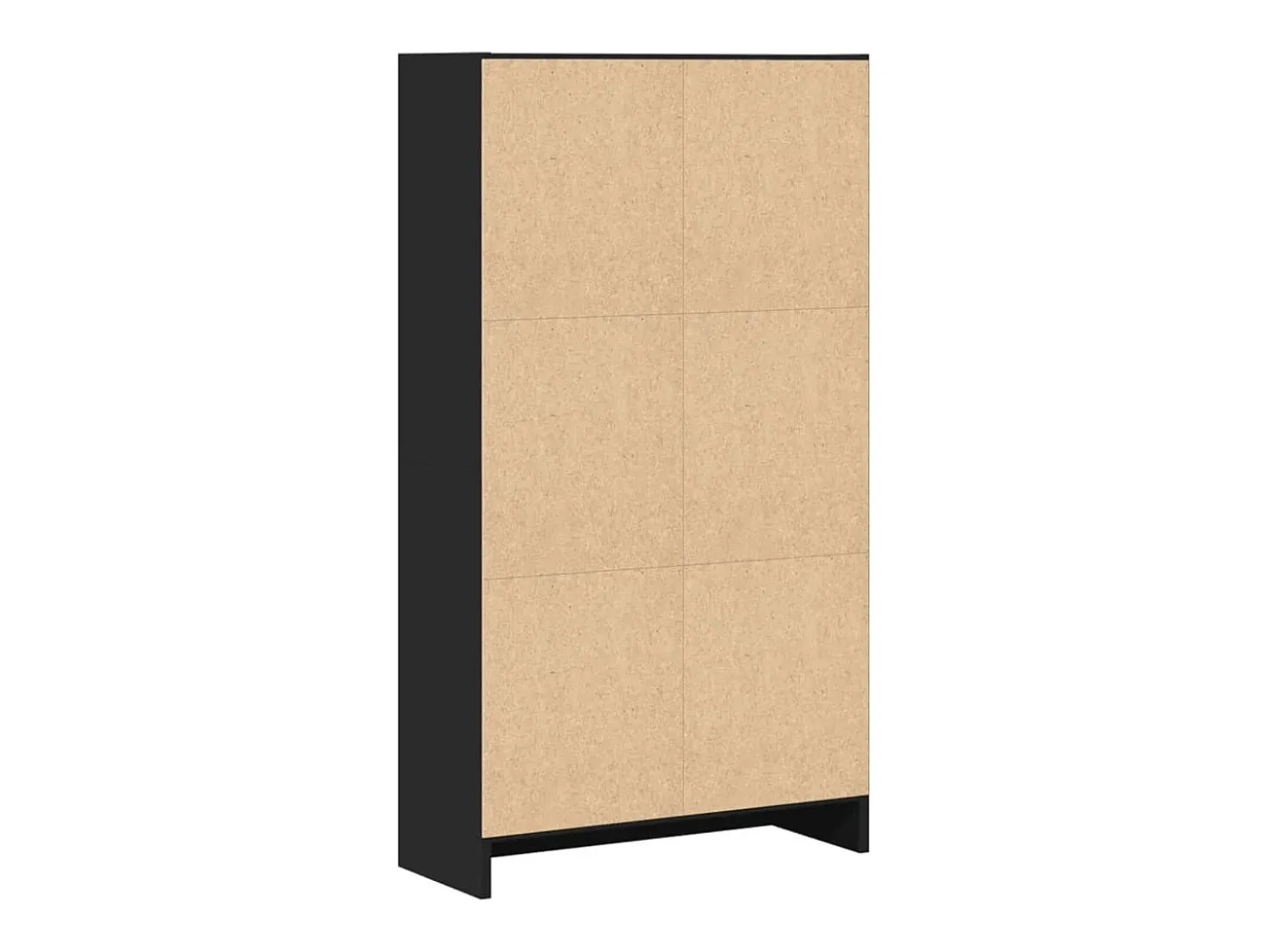 Estantería de madera de ingeniería negra 60x24x109 cm