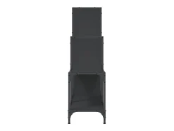 Estantería de madera de ingeniería y metal negro 92x30x102 cm
