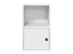 Estantería de madera de ingeniería blanca 31x24x52 cm