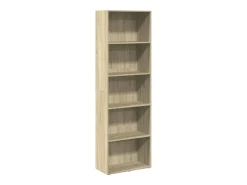 Estantería de madera de ingeniería roble Sonoma 60x30x189 cm