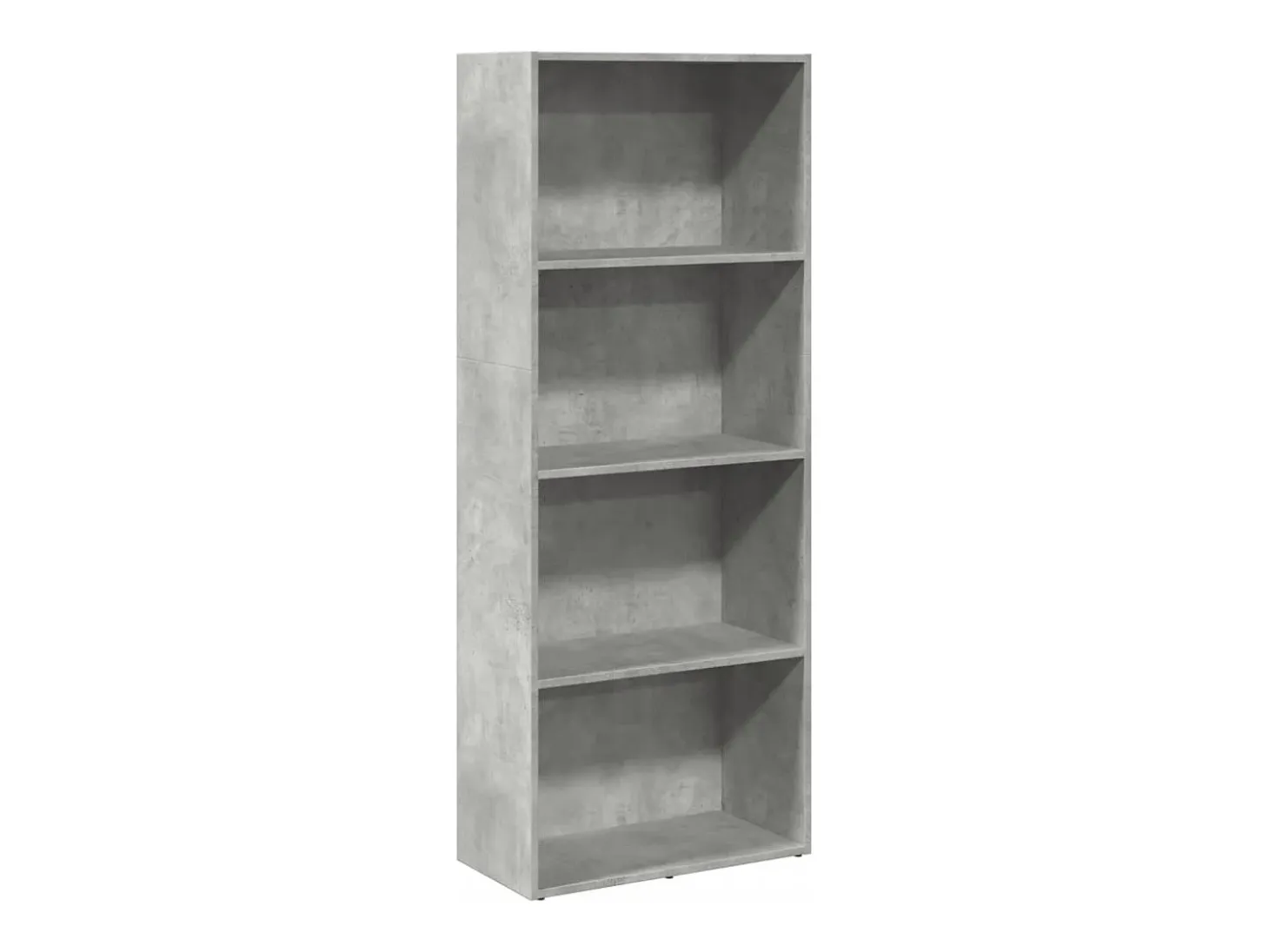 Estantería de madera de ingeniería gris hormigón 60x30x152 cm