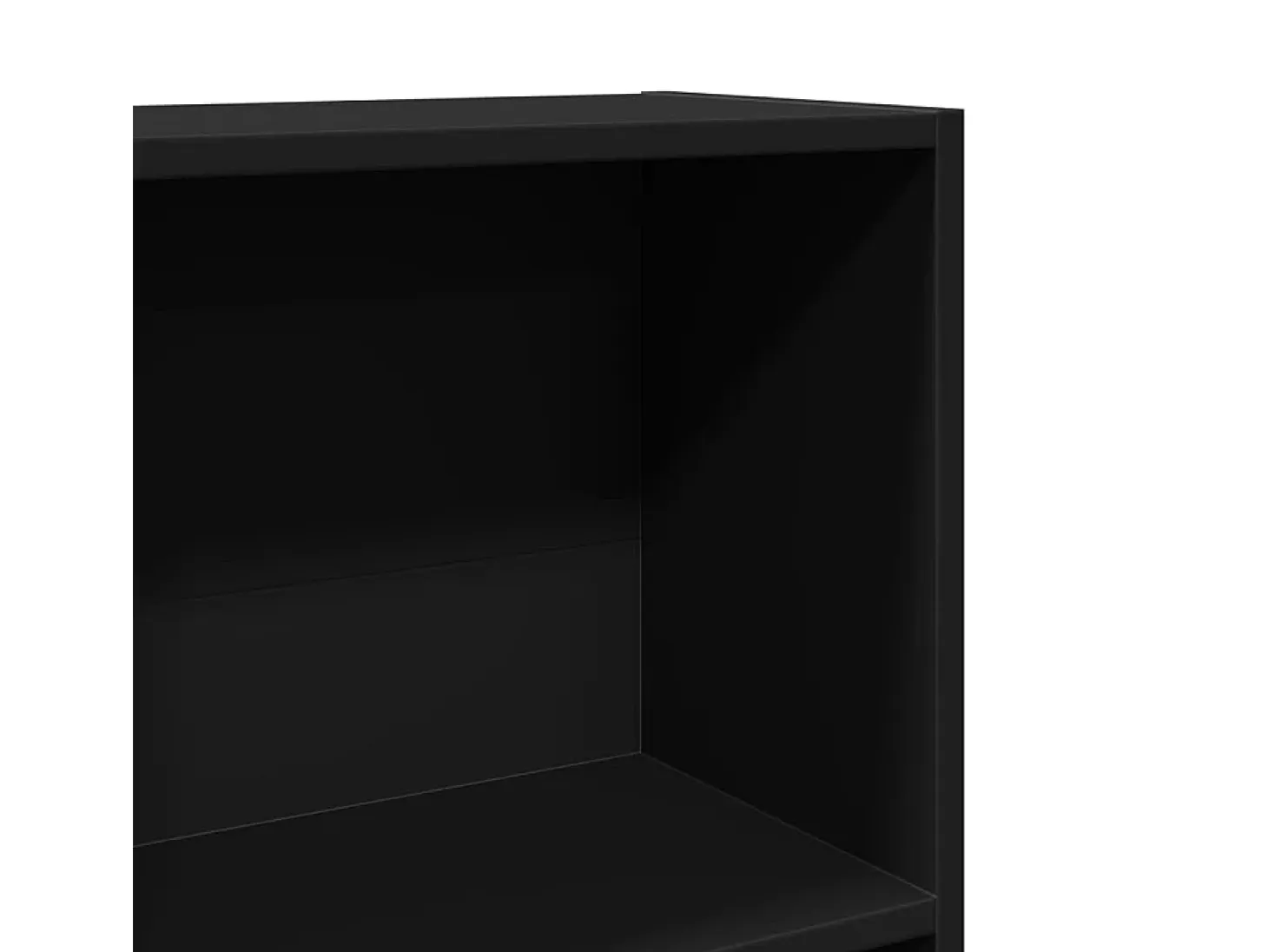 Estantería de madera de ingeniería negra 60x24x143 cm
