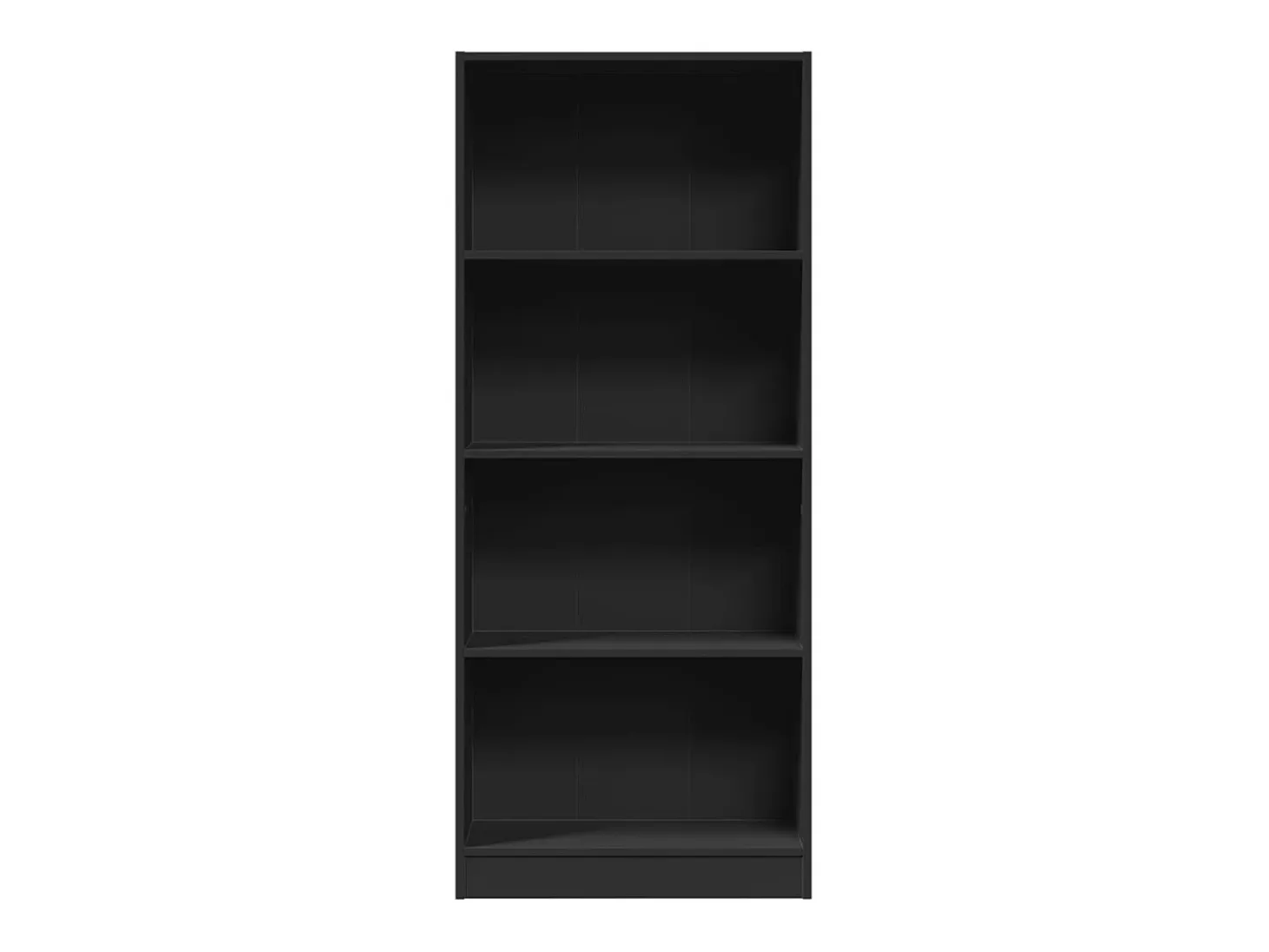 Estantería de madera de ingeniería negra 60x24x143 cm