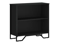 Estantería de madera de ingeniería negra 80x31x74,5 cm