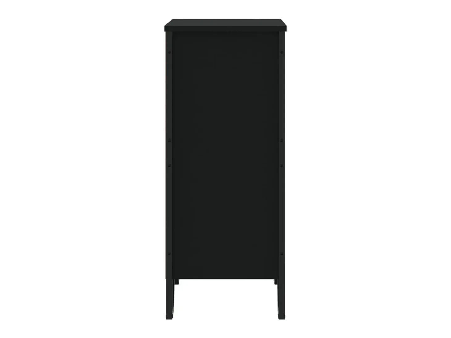 Estantería de madera de ingeniería negra 80x31x74,5 cm