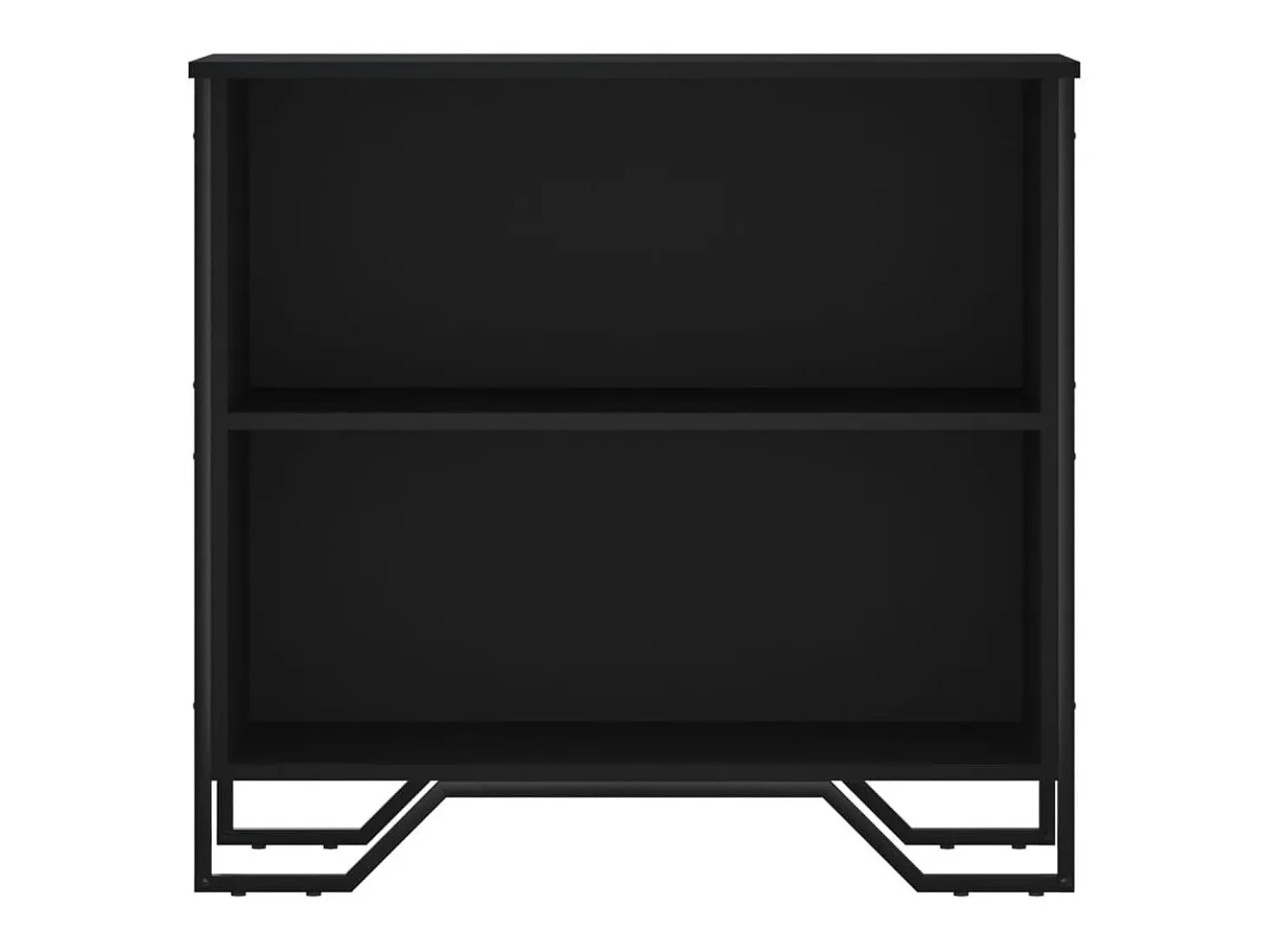 Estantería de madera de ingeniería negra 80x31x74,5 cm