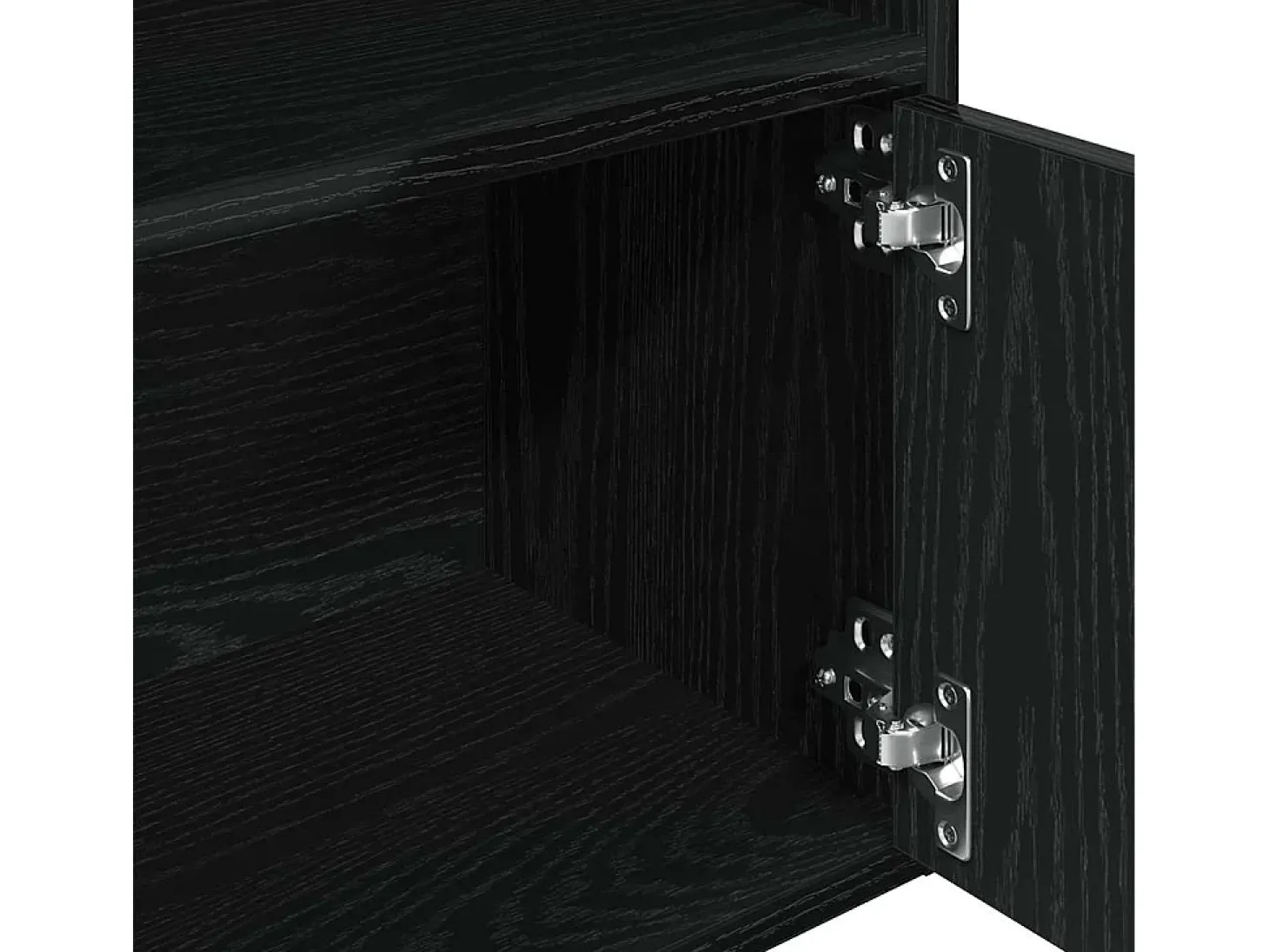 Estantería de madera de ingeniería roble negro 31x24x127 cm