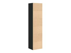 Estantería de madera de ingeniería roble negro 31x24x127 cm