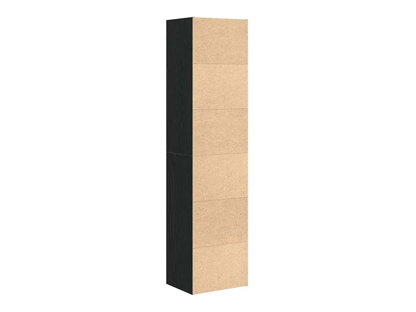 Estantería de madera de ingeniería roble negro 31x24x127 cm