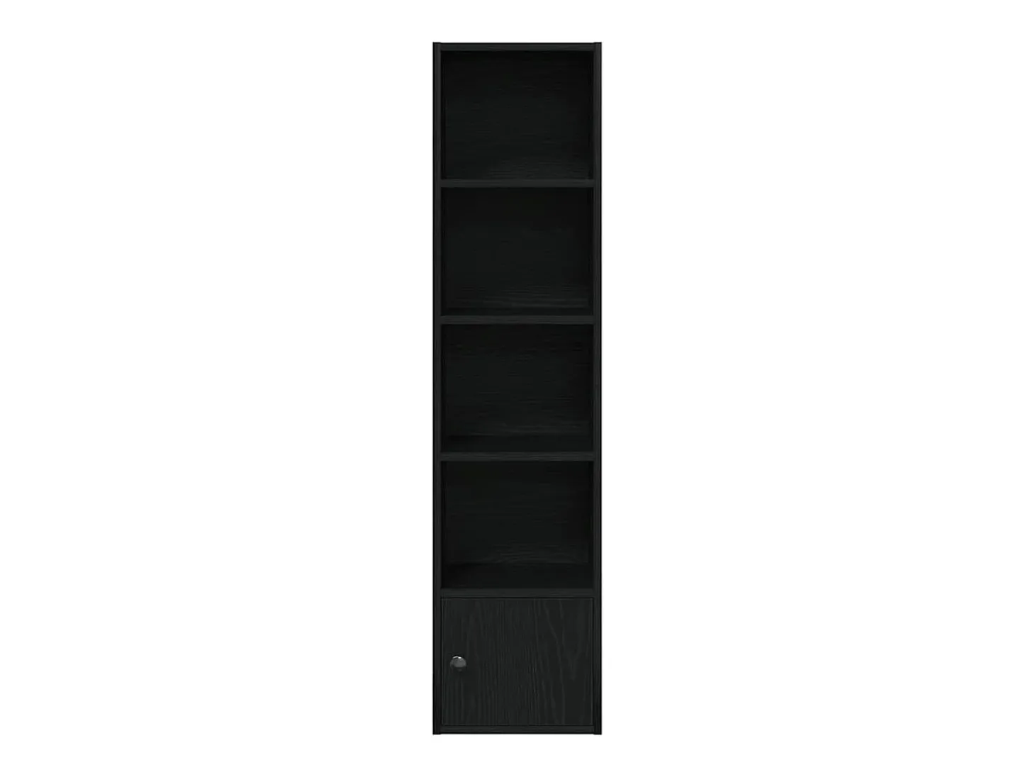 Estantería de madera de ingeniería roble negro 31x24x127 cm