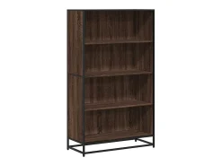 Estantería de madera de ingeniería marrón roble 80,5x35x139 cm