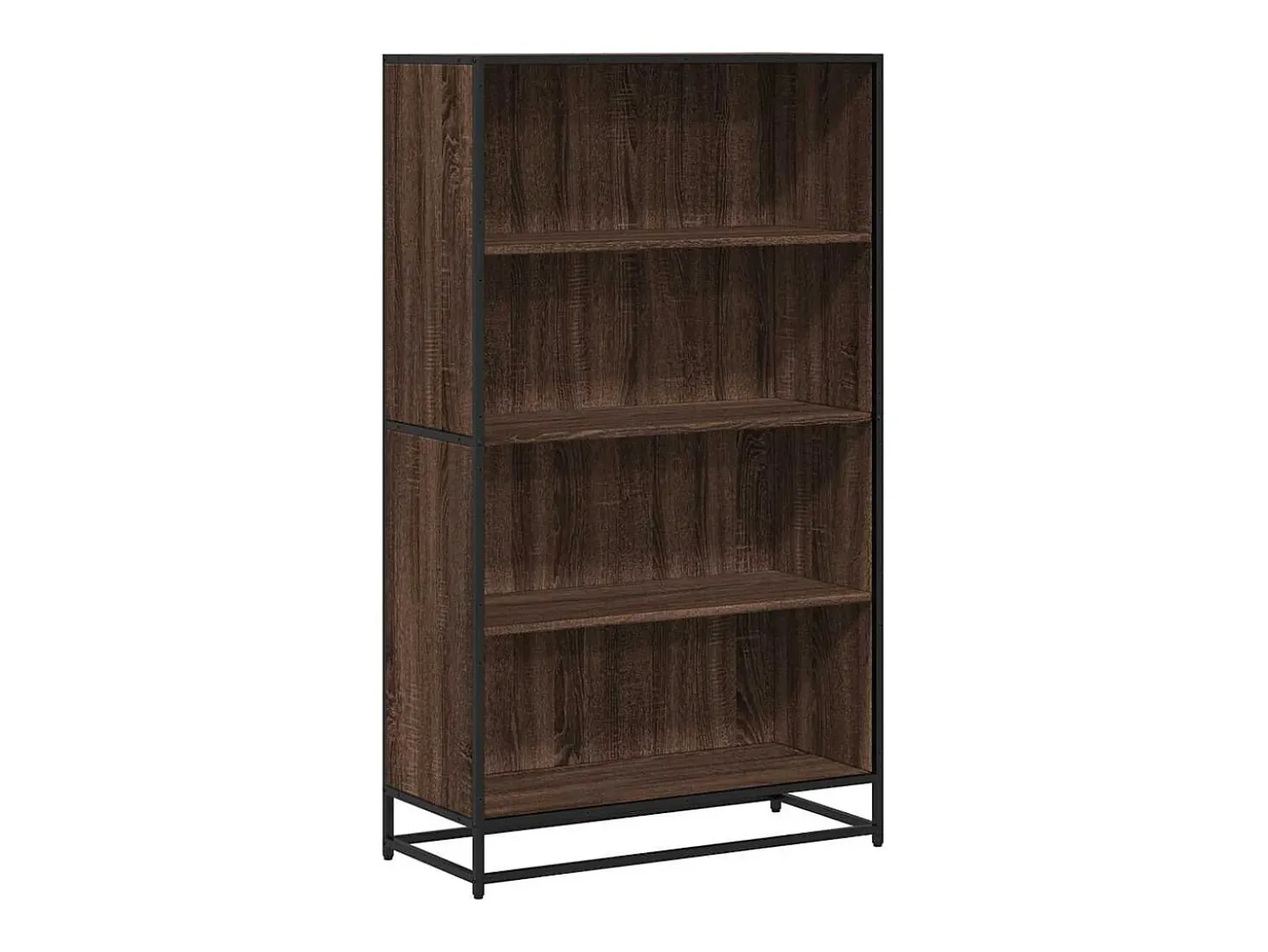 Estantería de madera de ingeniería marrón roble 80,5x35x139 cm