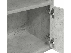 Estantería de madera de ingeniería gris hormigón 31x24x127 cm
