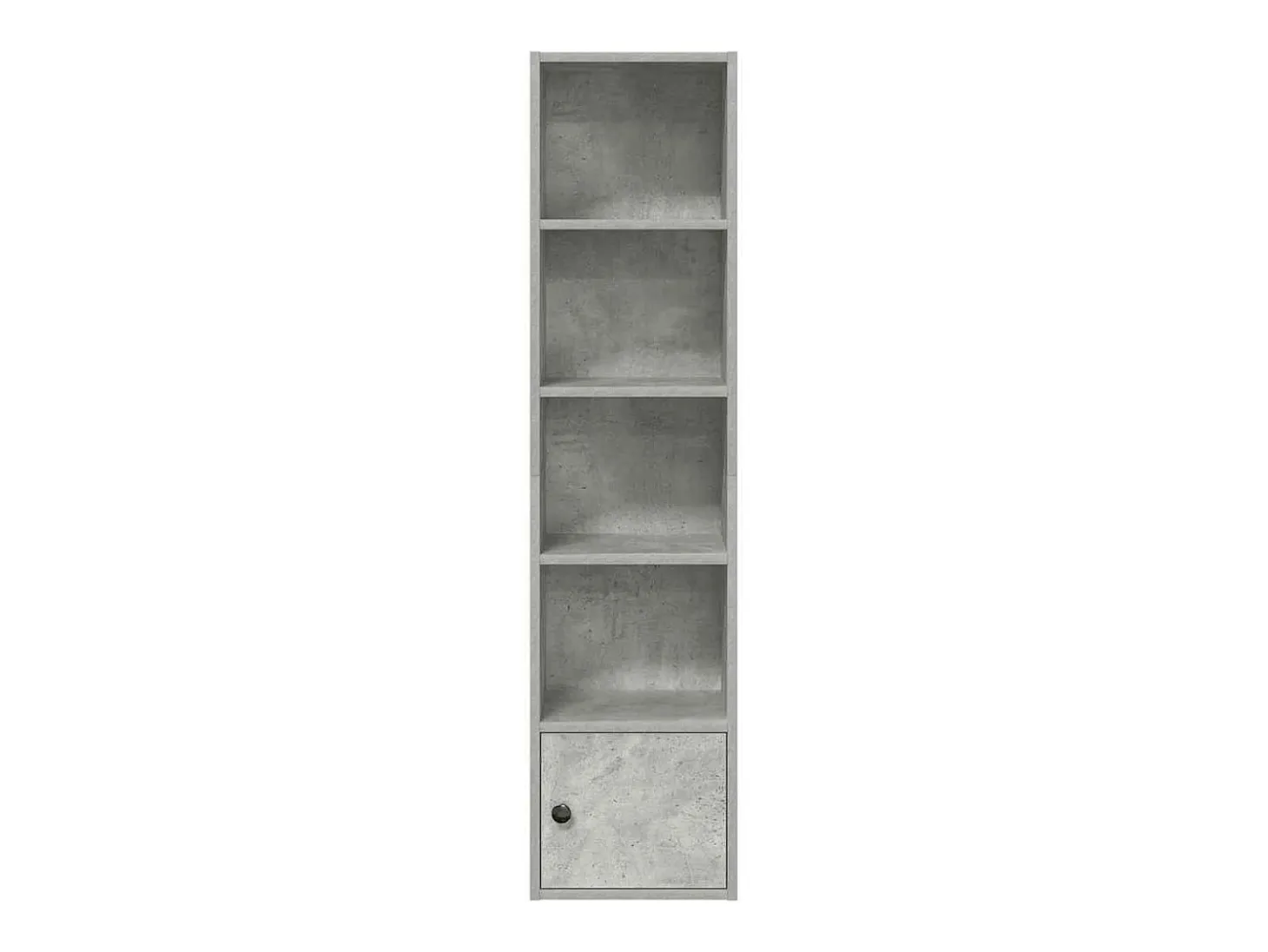 Estantería de madera de ingeniería gris hormigón 31x24x127 cm