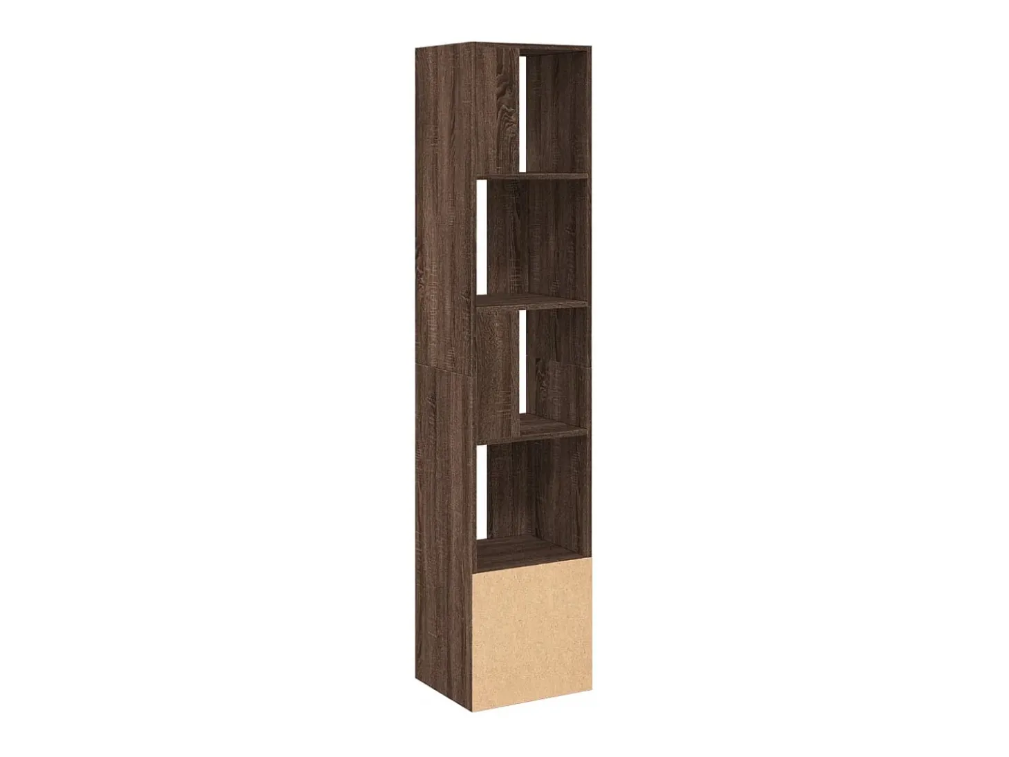 Estantería de madera de ingeniería marrón roble 40x36x189 cm