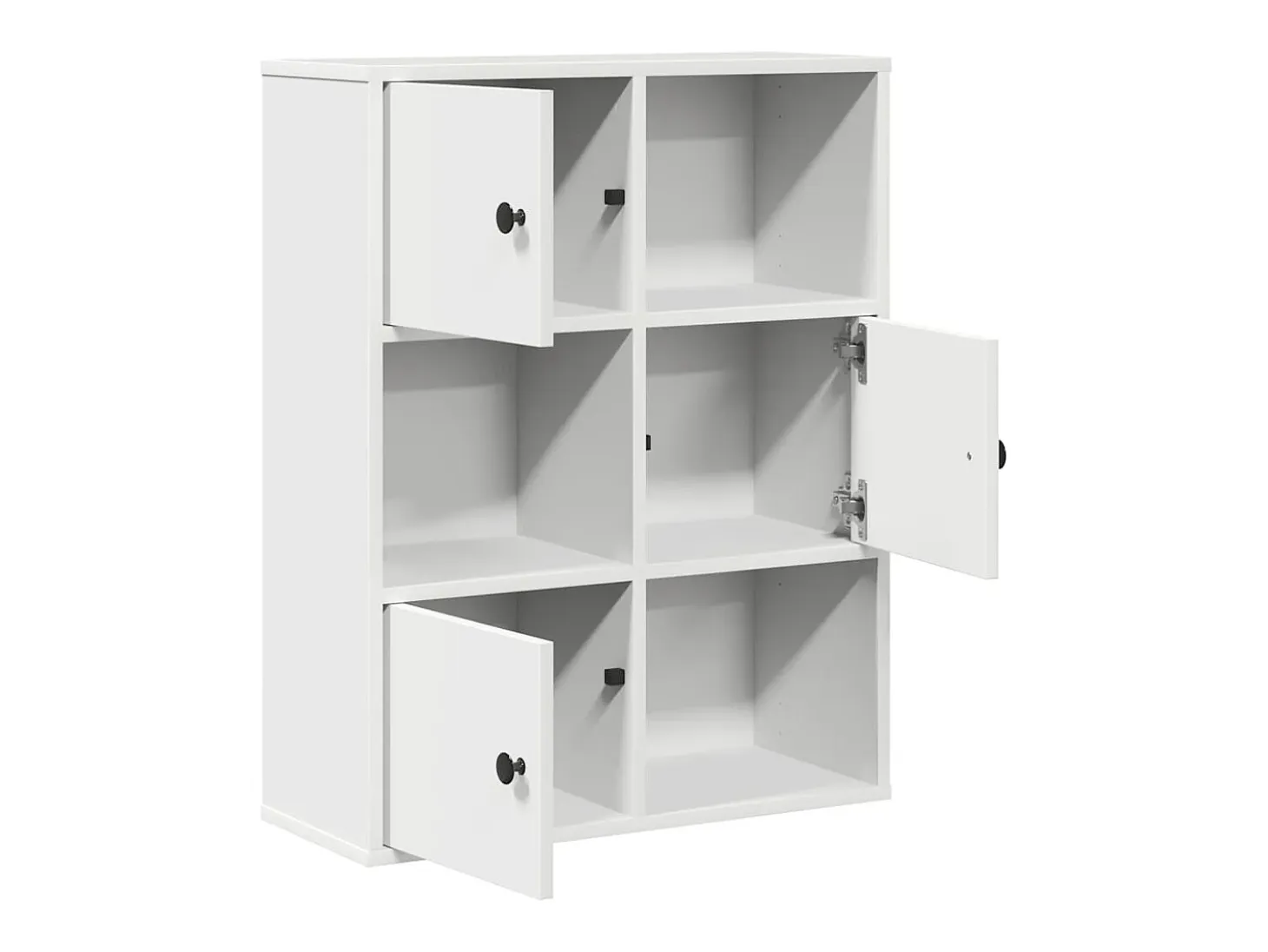 Estantería de madera de ingeniería blanca 60x24x76,5 cm