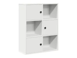 Estantería de madera de ingeniería blanca 60x24x76,5 cm