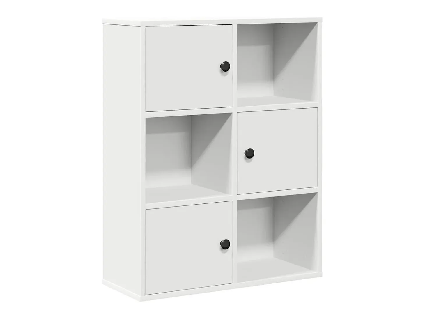 Estantería de madera de ingeniería blanca 60x24x76,5 cm